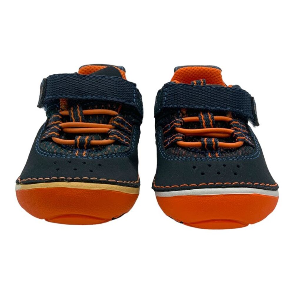 Stride Rite Soft Motion Amos Sneaker Navy/Orange US Infant/Toddler Boys 3.5 Wide - Picture 4 of 8
